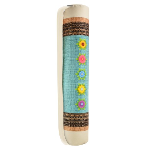 Regular (70cm x 13cm) with Flowers on Hessian Design Mock Suede Polyester Fabric (Personalised with Text)