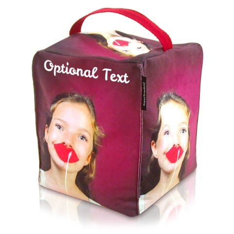 (16cm Size) (Red) Mock Suede Polyester Fabric (Optional Personalised Gift Text)