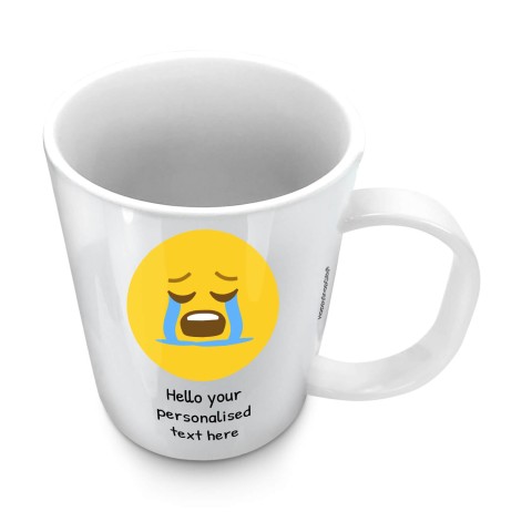 (11oz White) - Crying (Optional Personalised Gift Text)