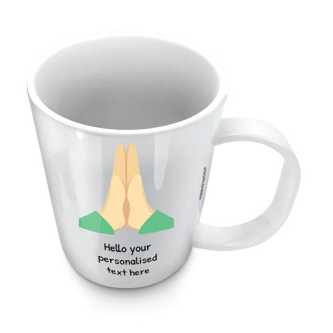 (11oz White) - Praying Hands (Optional Personalised Gift Text)