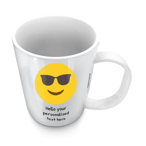 (11oz White) - Sunglasses (Optional Personalised Gift Text)