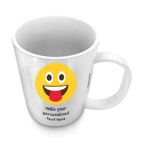(11oz White) - Tongue Out (Optional Personalised Gift Text)