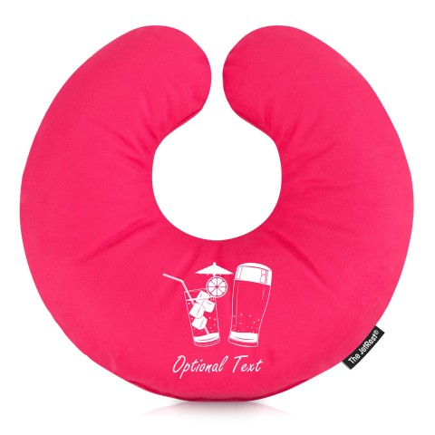 (30cm) (Drinks Icon) Fuchsia Pink Soft Velvet Polyester Fabric