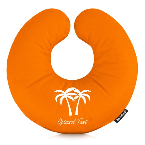 (30cm) (Palm Trees Icon) Orange Soft Velvet Polyester Fabric