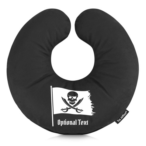 (30cm) (Pirate Flag Icon) Black Soft Velvet Polyester Fabric