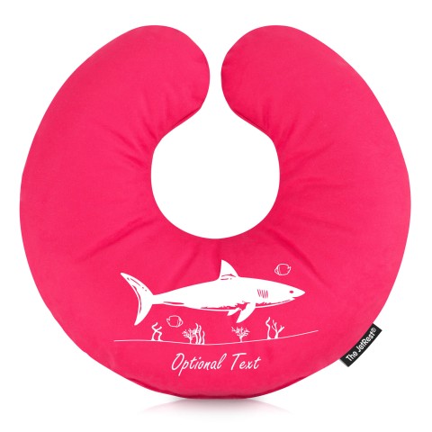 (30cm) (Shark Icon) Fuchsia Pink Soft Velvet Polyester Fabric