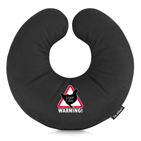 (30cm) (Hen Party Icon) - Black Soft Velvet Polyester Fabric (Personalised with Text)