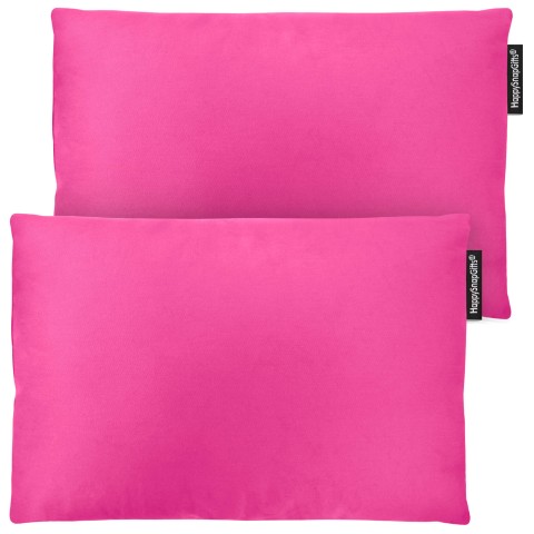 (30cm x 20cm Twin Pack) - Bubblegum Pink Cotton Fabric with Organic Lavender and Removable Cover (Personalised with Text)