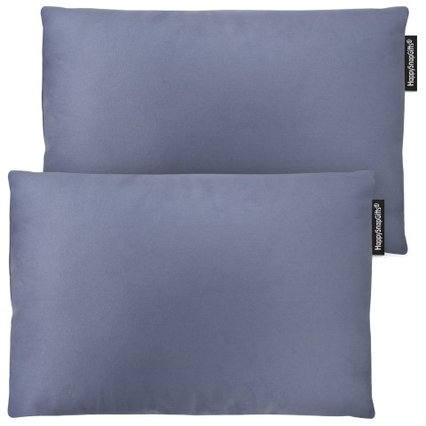 (30cm x 20cm Twin Pack) - Gothic Blue Luxury Cotton Fabric with Organic Lavender and Removable Cover (Personalised with Text)