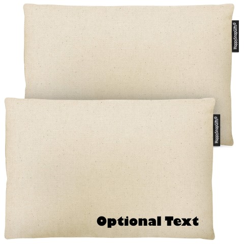(30cm x 20cm Twin Pack) - Natural Organic Cotton with Organic Lavender and Removable Cover