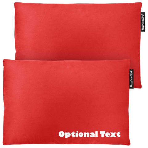 (30cm x 20cm Twin Pack) - Red Cotton Fabric with Organic Lavender and Removable Cover