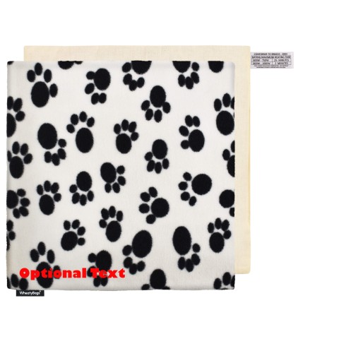 (34cm) - Paws Print Fleece Fabric and Removable Cover (Personalised with Text)