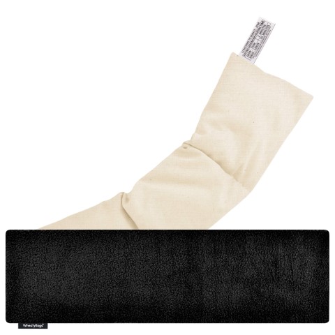 - Black Fleece Fabric with Organic Lavender and Removable Cover (Personalised with Text)