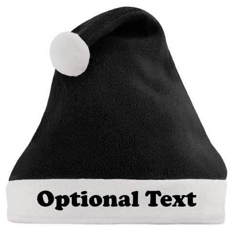 Regular Size - Black Fleece Fabric (Personalised with Text)