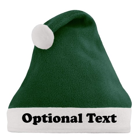 Smaller Adult Teen Size - Dark Green Fleece Fabric (Personalised with Text)
