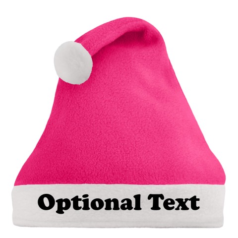 Smaller Adult Teen Size - Fuchsia Pink Fleece Fabric (Personalised with Text)