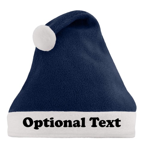 Smaller Adult Teen Size - Navy Blue Fleece Fabric (Personalised with Text)