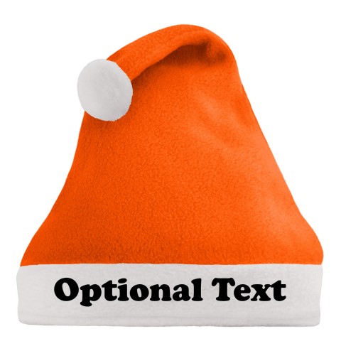 Smaller Adult Teen Size - Orange Fleece Fabric (Personalised with Text)