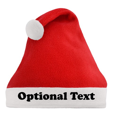Smaller Adult Teen Size - Red Fleece Fabric (Personalised with Text)