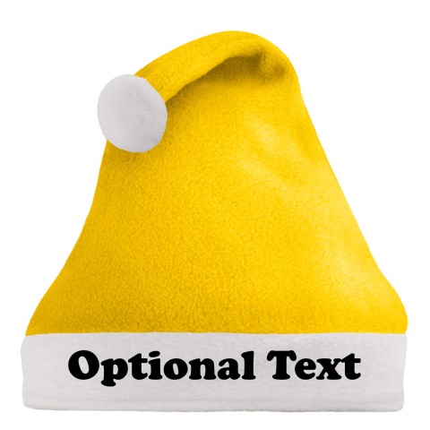 Smaller Adult Teen Size - Yellow Fleece Fabric (Personalised with Text)