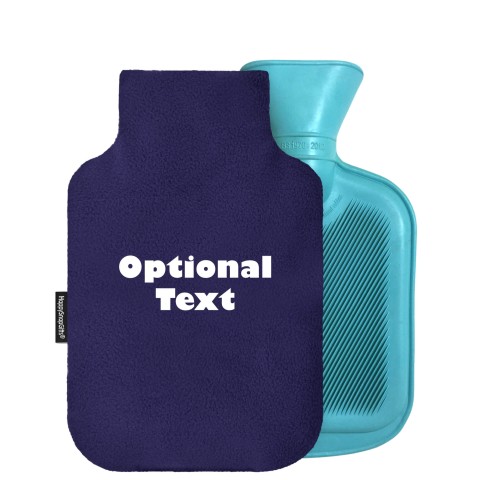 - 750ml Highlight (Stock Available Colour) - Navy Blue Fleece Fabric and Removable Cover (Personalised with Text)