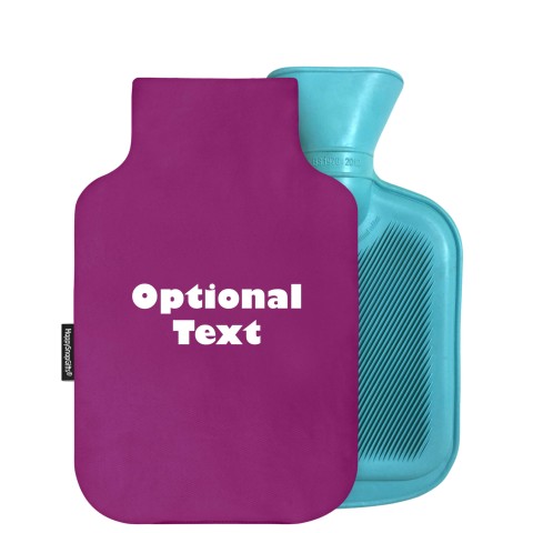 - 750ml Highlight (Stock Available Colour) - Purple Cotton Fabric and Removable Cover (Personalised with Text)