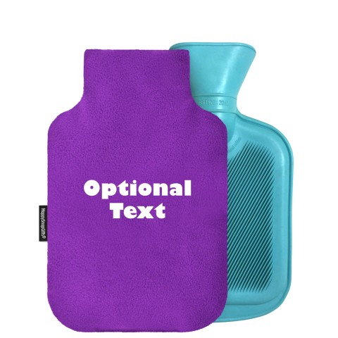- 750ml Highlight (Stock Available Colour) - Purple Fleece Fabric and Removable Cover (Personalised with Text)