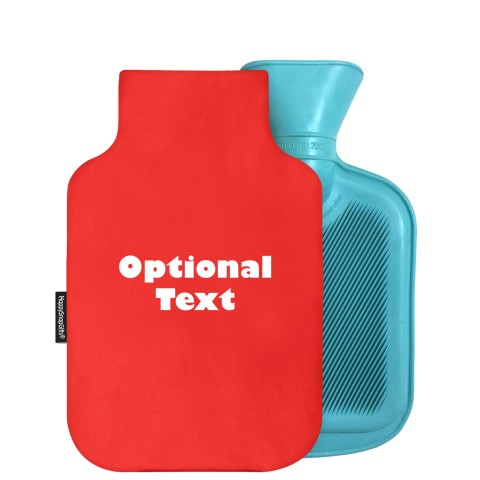 - 750ml Highlight (Stock Available Colour) - Red Cotton Fabric and Removable Cover (Personalised with Text)