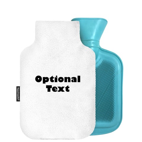 - 750ml Highlight (Stock Available Colour) - White Fleece Fabric and Removable Cover (Personalised with Text)