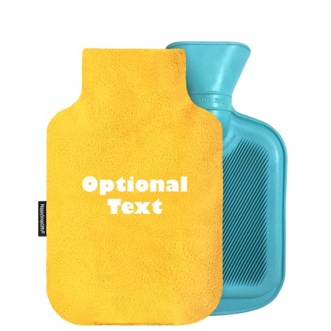 - 750ml Highlight (Stock Available Colour) - Yellow Fleece Fabric and Removable Cover (Personalised with Text)