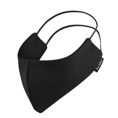 (Regular) Black Cotton Fabric Round the Head Elastic (Personalised with Text) (3 Layer Cotton, Polypropylene, Cotton Construction)
