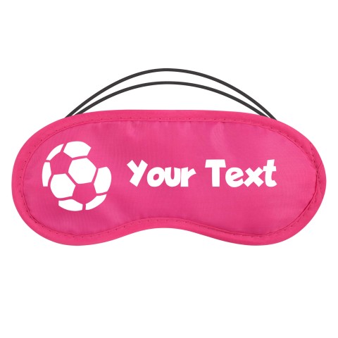 with Footy Theme - Fuchsia Pink Polyester (Personalised with Text)