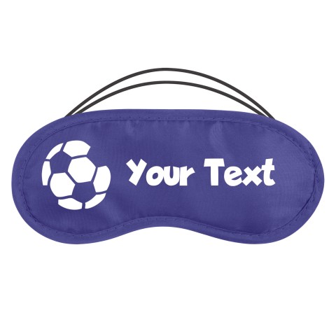 with Footy Theme - Royal Blue Polyester (Personalised with Text)