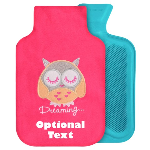 - 2 Litre Generic from Stock Available Colours - Pink with Owl (Personalised with Text)