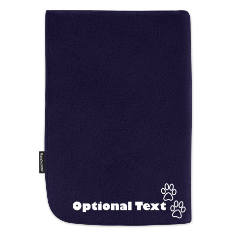 (100cm x 70cm Double Thickness) with No Icon - Royal Blue Fleece Fabric (Personalised with Text)