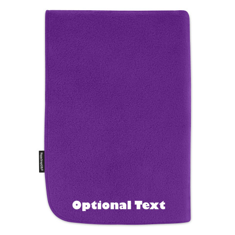 (140cm x 140cm Double Thickness) with No Icon - Orange Fleece Fabric (Personalised with Text)