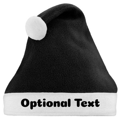 Regular Size - Black Fleece Fabric (Personalised with Text)
