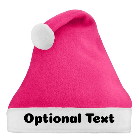Smaller Adult Teen Size - Fuchsia Pink Fleece Fabric (Personalised with Text)