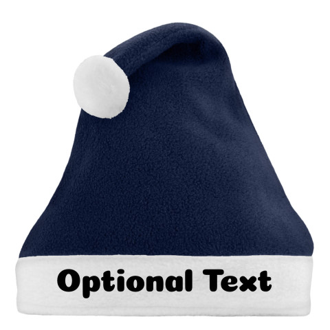 Smaller Adult Teen Size - Navy Blue Fleece Fabric (Personalised with Text)