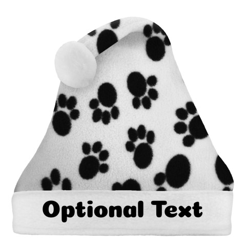 Smaller Adult Teen Size - Paws Print Fleece Fabric (Personalised with Text)