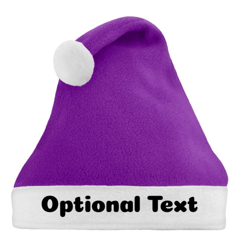 Smaller Adult Teen Size - Purple Fleece Fabric (Personalised with Text)