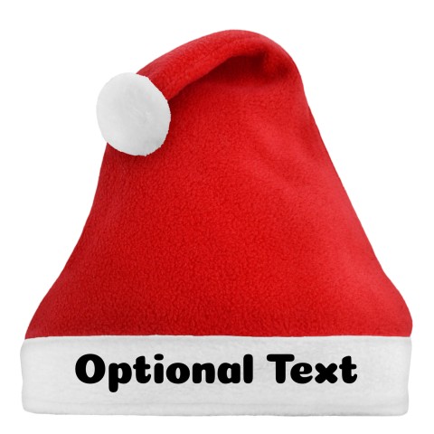 Smaller Adult Teen Size - Red Fleece Fabric (Personalised with Text)