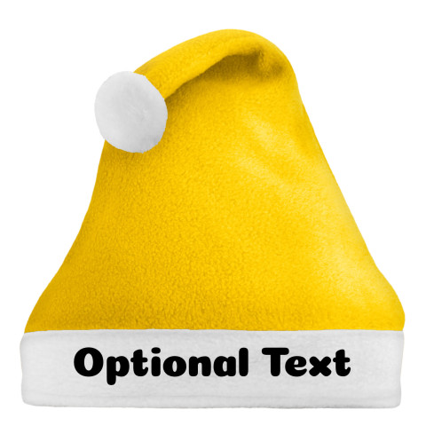 Smaller Adult Teen Size - Yellow Fleece Fabric (Personalised with Text)