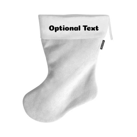 (55cm) - White Fleece Fabric (Personalised with Text)