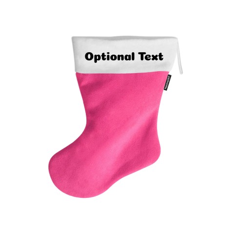 (25cm) - Fuchsia Pink Fleece Fabric (Personalised with Text)