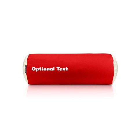 (Polyester Fibre Filling) (40cm x 13cm) - Red Cotton Fabric (Personalised with Text)