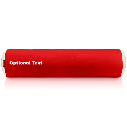 (Polyester Fibre Filling) (57cm x 13cm) - Red Cotton Fabric (Personalised with Text)