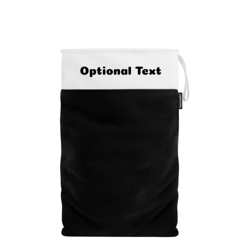 Large (55cm Size) - Black Fleece Fabric (Personalised with Text)