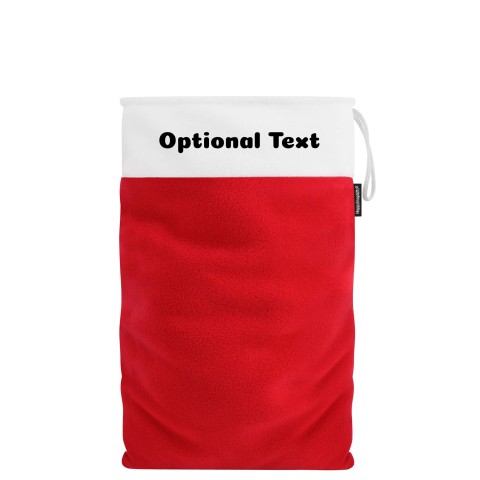 Large (55cm Size) - Red Fleece Fabric (Personalised with Text)