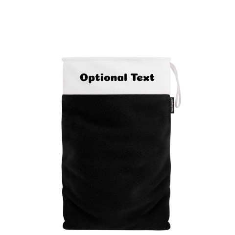 Medium (50cm Size) - Black Fleece Fabric (Personalised with Text)